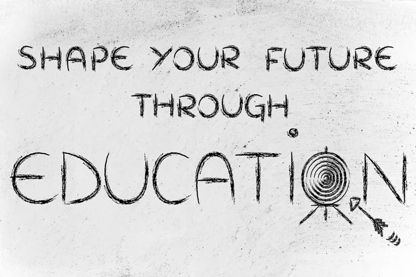 Shape your future through education illustration — Stock Photo, Image