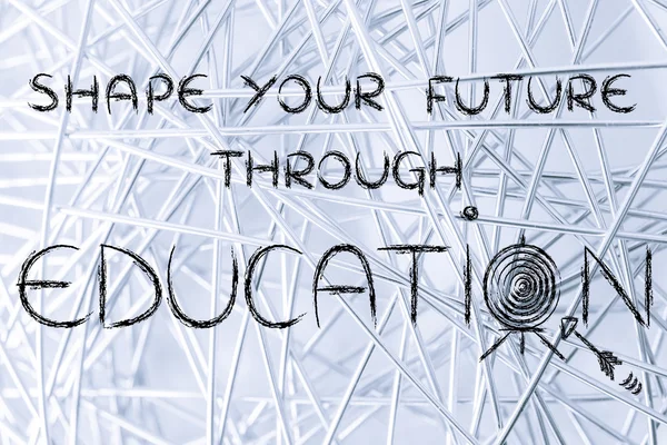 Forme din fremtid gennem uddannelse illustration - Stock-foto