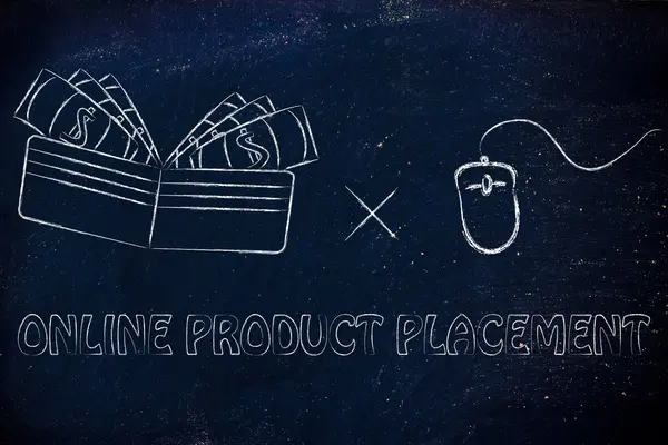 Concept de placement de produits en ligne — Photo