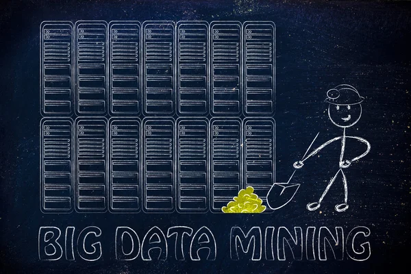 Minería de big data e inteligencia empresarial — Foto de Stock