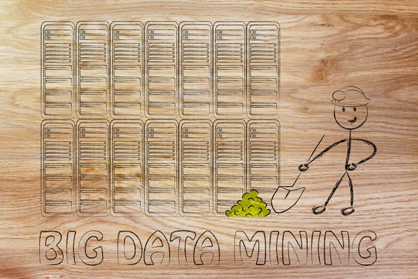 Big data mining and business intelligence — Stock Photo, Image