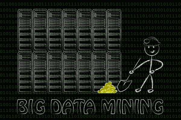 Big data mining and business intelligence — Stock Photo, Image