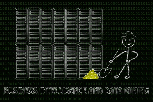 Data mining and business intelligence — Stock Photo, Image