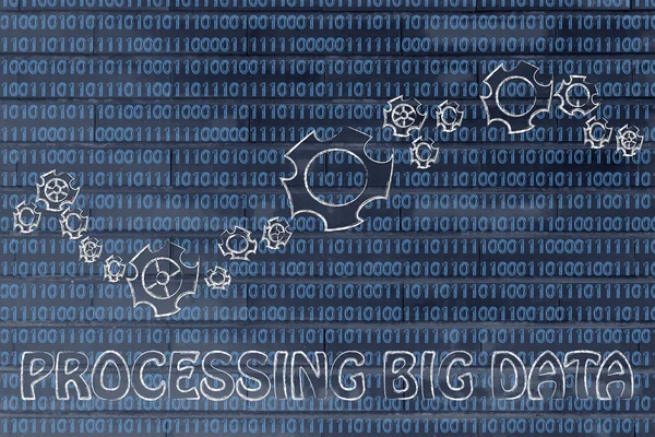 Begreppet behandling big data — Stockfoto