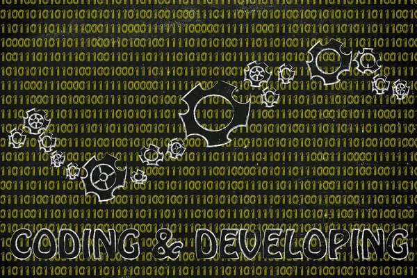 Concepto de codificación y desarrollo — Foto de Stock