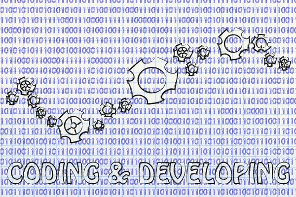 Conceito de codificação & desenvolvimento — Fotografia de Stock