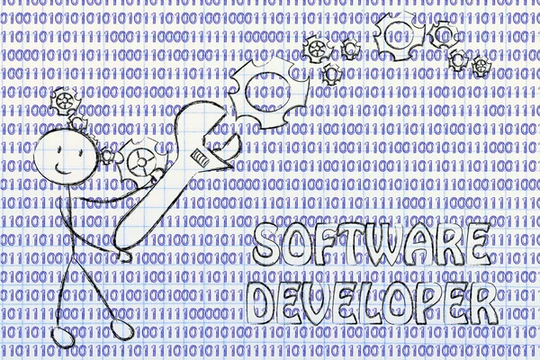Ser un desarrollador de software — Foto de Stock