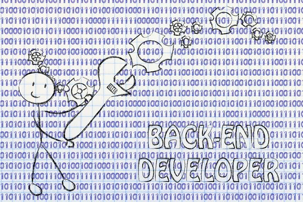 Ein Backend-Entwickler sein — Stockfoto