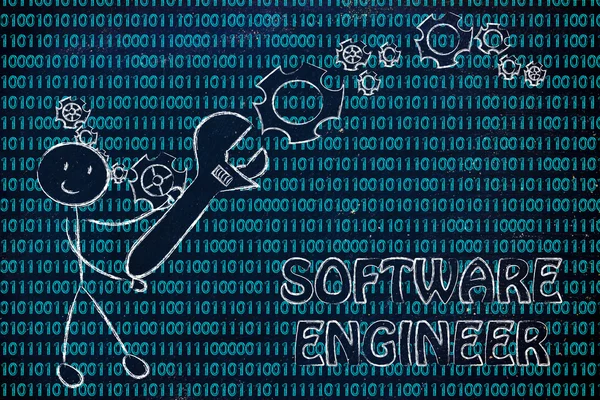 作为一名软件工程师 — 图库照片