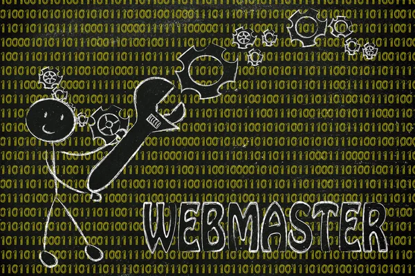 Being a webmaster illustration — Stock Photo, Image