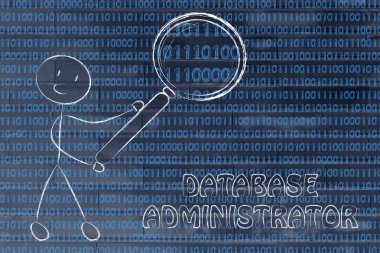 Man inspecting binary code
