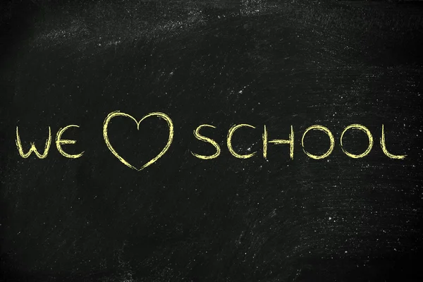 We Love School writing — Stock Photo, Image