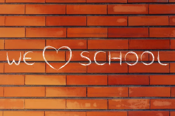 We Love School writing — Stock Photo, Image