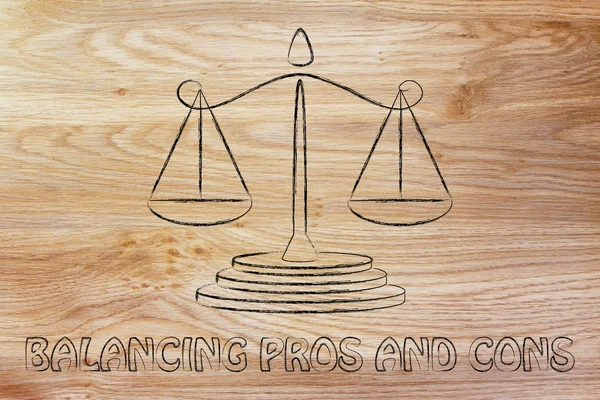 Illustration of an old school balance — Stock Photo, Image