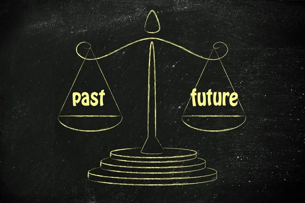 balance metaphorically comparing past and future