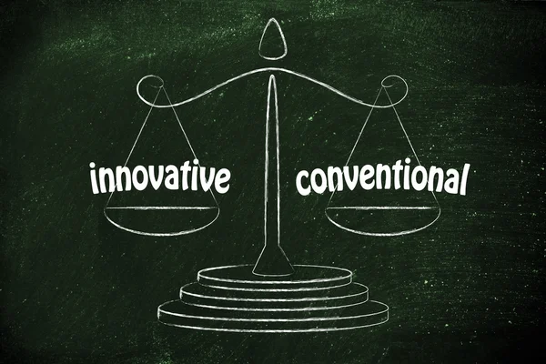 É o seu negócio (ou produto) inovador ou convencional ? — Fotografia de Stock