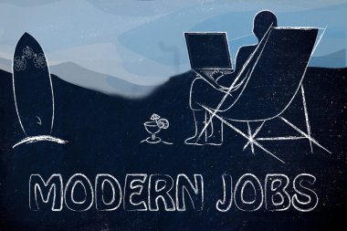 Modern jobs illustration