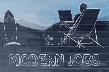 Modern jobs illustration