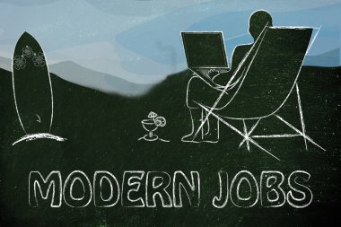 Modern jobs illustration