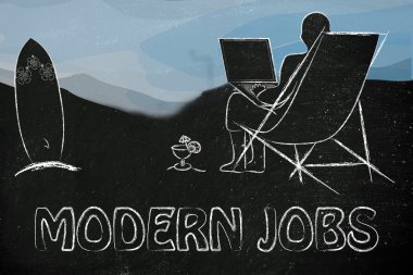 Modern jobs illustration