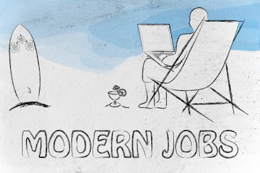 Modern jobs illustration