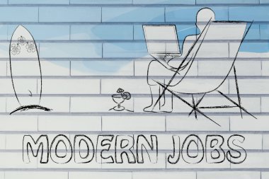 Modern jobs illustration