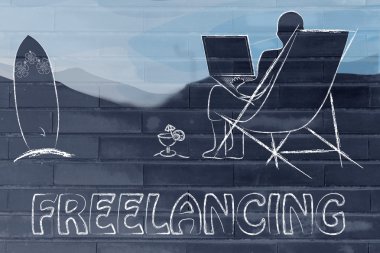 Freelancing work illustration