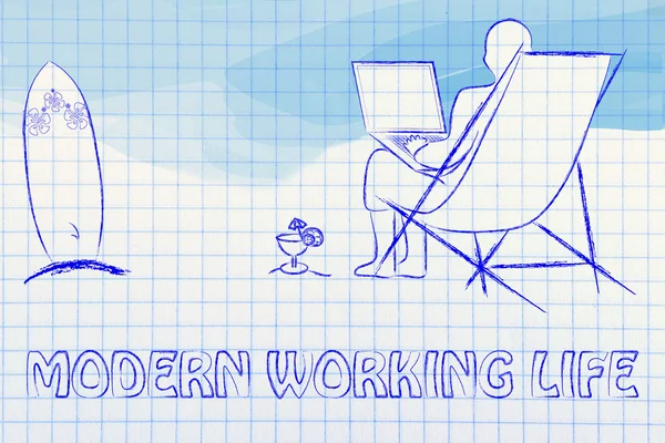 Modern working life — Zdjęcie stockowe