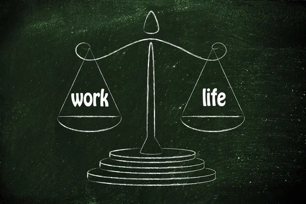 Work-life balance illustration — Stok fotoğraf