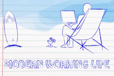 Modern working life illustration