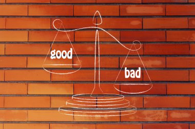 metaphor of balance measuring the good and the bad