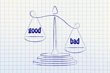 metaphor of balance measuring the good and the bad