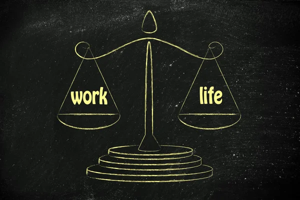 Work-life balance illustration — Stok fotoğraf