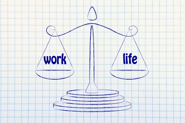 Work-life balance illustration — 图库照片