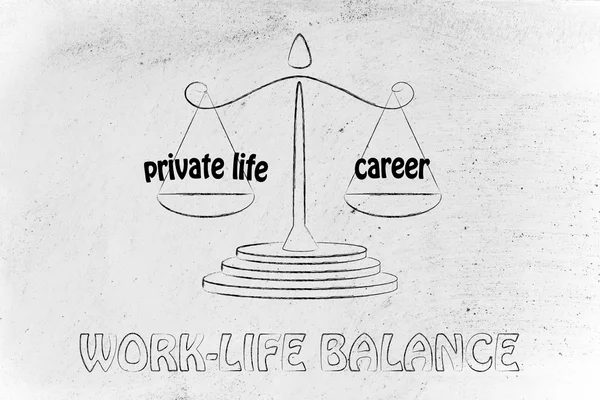 Private life versus career — Stockfoto