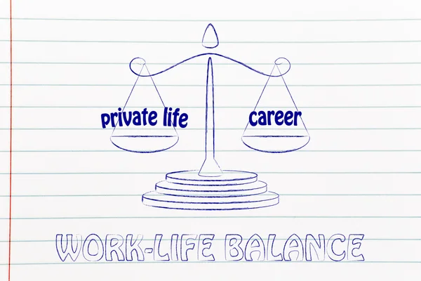 Private life versus career — ストック写真