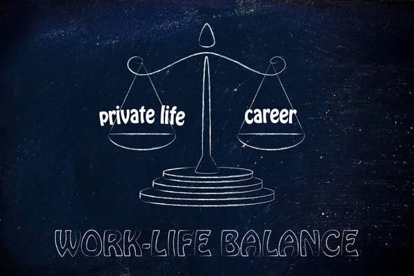 Private life versus career — Stockfoto