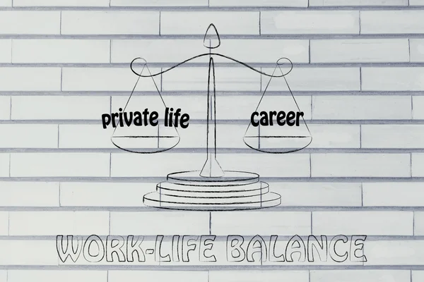 Private life versus career — ストック写真