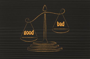 metaphor of balance measuring the good and the bad