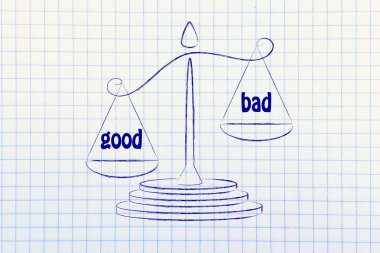 metaphor of balance measuring the good and the bad