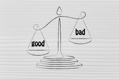 metaphor of balance measuring the good and the bad