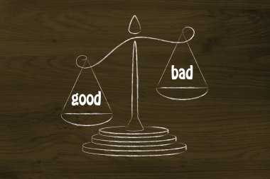 metaphor of balance measuring the good and the bad