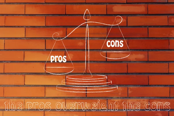 The pros overweight the cons — Stok fotoğraf