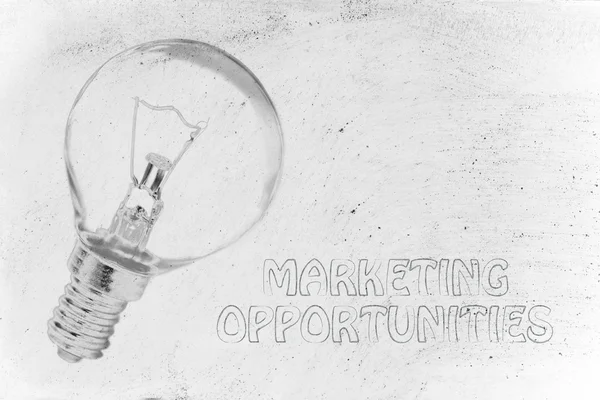 Des idées brillantes et des opportunités de marketing — Photo