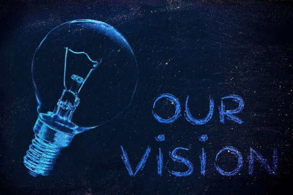 Las ideas brillantes detrás de nuestra visión — Foto de Stock