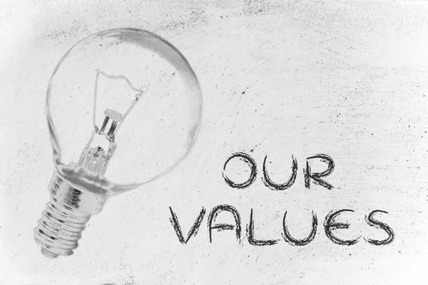 The brilliant ideas behind our values — Stockfoto