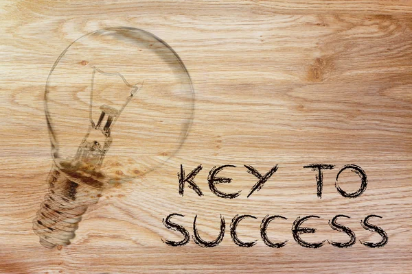 A chave para o sucesso é uma ideia brilhante — Fotografia de Stock