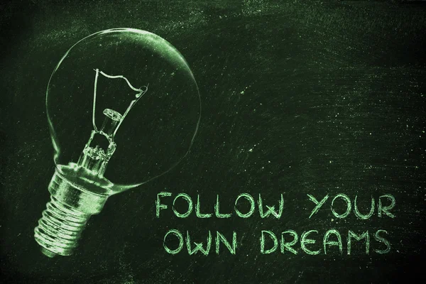 Follow your own dreams illustration — Stock Photo, Image