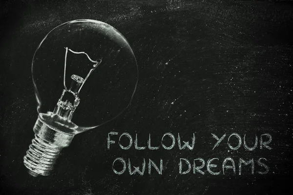 Siga sua própria ilustração dos sonhos — Fotografia de Stock