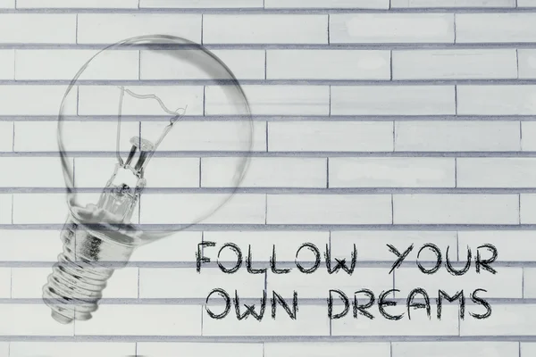 Follow your own dreams illustration — Stock Photo, Image